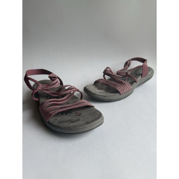 Skechers Ladies Reggae Slim Stretch Slinky Pink Sandals SIZE 8 163072/ROS - Picture 1 of 8